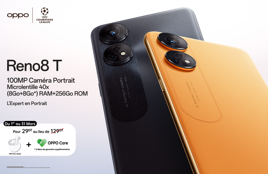 OPPO lance en Tunisie le nouveau smartphone Reno8 T